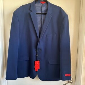 Santena Paris Indigo Super Slim Stretch 2-Button Blazer Suit Jacket      Sz 56R